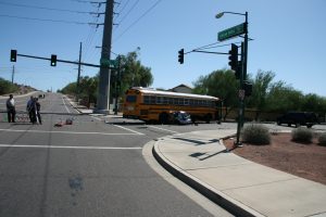 long wheelbase school bus accident