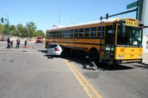 long wheelbase school bus turning accident